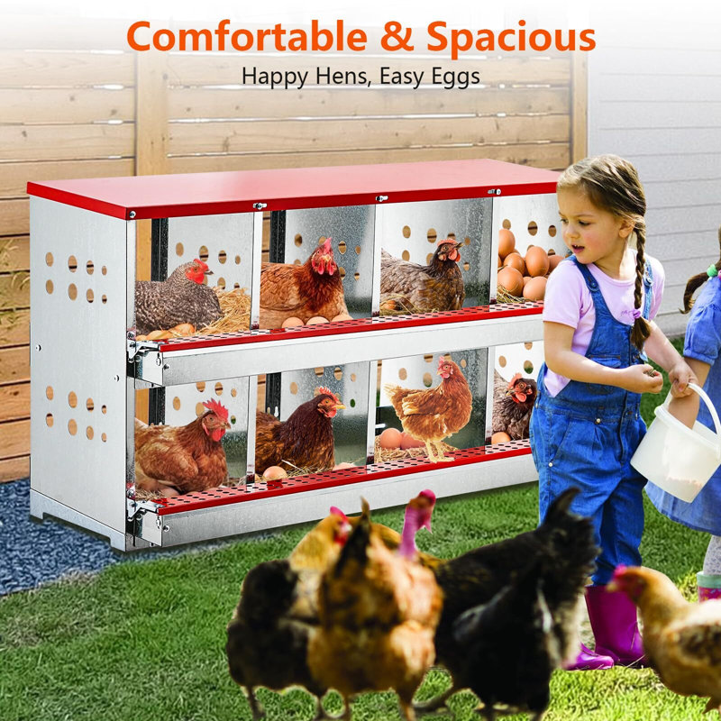 Archie & Oscar™ 8-Hole Metal Chicken Nests Boxes Laying Eggs Wall Mount ...